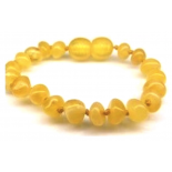 baltic amber anklet, round beads, butter